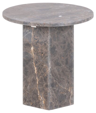 Beistelltisch >Naxos< in Braun, Marmor - 50x50cm (HxD)