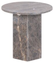 Beistelltisch >Naxos< in Braun, Marmor - 50x50cm (HxD)