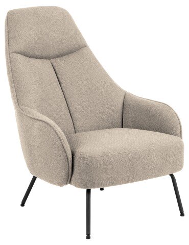 Sessel >Texas< in Beige, Stoff - 73x98x92cm (BxHxT)