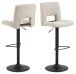 Drehstuhl >Sylvia< in Beige, Stoff - 41,5x115x52cm (BxHxT)