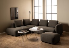 Couchtisch >Prunus< in Braun, Marmor - 41,4x55cm (HxD)