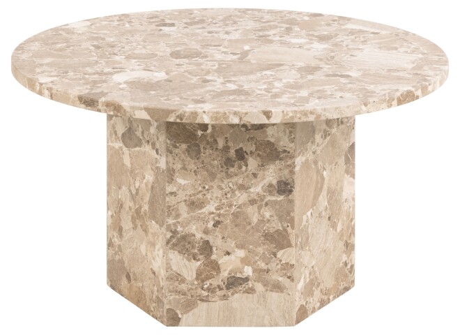 Couchtisch >Naxos< in Braun, Marmor - 80x42x80x80cm (BxHxTxD)