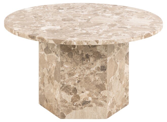 Couchtisch >Naxos< in Braun, Marmor - 80x42x80x80cm (BxHxTxD)