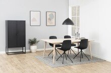 Kulissen-Esstisch >Century< in Eiche weiss pigmentiert - 200x75,3x100 (BxHxT)