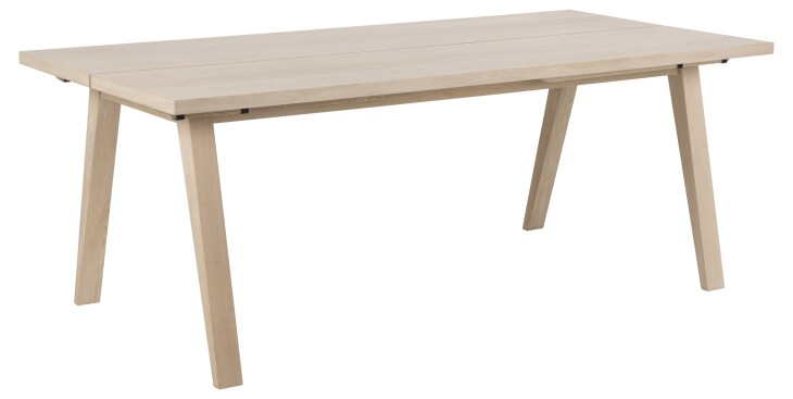 Kulissen-Esstisch >A-Line< in Eiche weiss pigmentiert - 200x74,6x95cm (BxHxT)