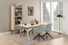 Kulissen-Esstisch >A-Line< in Eiche weiss pigmentiert - 200x74,6x95cm (BxHxT)