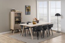 Kulissen-Esstisch >A-Line< in Eiche weiss pigmentiert - 200x74,6x95cm (BxHxT)