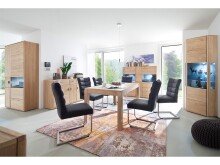 Schwingstühle >Muri< (2er Set), Moderner Esszimmerstuhl, 130 kg belastbar, Edelstahl gebürstet, Sitzbezug curry PU Argentina, B46xH96xT64 cm, inkl. Montageanleitung