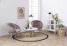 Couchtisch >Corby< in weiss, Messing, Marmor, Stahl - 45x80cm (HxD)
