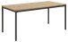 Esstisch >Seaford< in Wildeiche, schwarz, MDF, Stahl - 160x74x80cm (BxHxT)