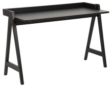Schreibtisch >Miso< in schwarz, MDF, Rubberwood -...
