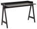 Schreibtisch >Miso< in schwarz, MDF, Rubberwood - 126,6x80x51,6cm (BxHxT)