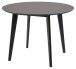 Esstisch >Roxby< in schwarz, MDF, Rubberwood - 105x76x105cm (BxHxT)