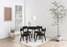 Esstisch >Roxby< in schwarz, MDF, Rubberwood - 105x76x105cm (BxHxT)