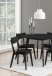 Esstisch >Roxby< in schwarz, MDF, Rubberwood - 105x76x105cm (BxHxT)