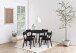Esstisch >Roxby< in schwarz, MDF, Rubberwood - 105x76x105cm (BxHxT)