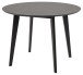 Esstisch >Roxby< in schwarz, MDF, Rubberwood - 105x76x105cm (BxHxT)