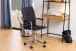 Schreibtischstuhl >Winslow< in schwarz, Leder, Stahl - 51x103x58cm (BxHxT)
