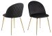 Esszimmerstuhl >Louise< (4er-Set) in schwarz, Messing - 49,5x80,5x54 (BxHxT)