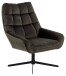 Loungesessel >Paris< in graubraun, Polyester, Stahl - 73x88x82cm (BxHxT)