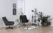 Loungesessel >Paris< in graubraun, Polyester, Stahl - 73x88x82cm (BxHxT)