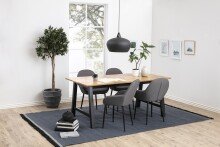 Schalenstuhl >Candis< (2er-Set) in Grau, Polyester, Stahl - 60x85x57,5cm (BxHxT)