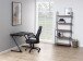 Leiterregal >Seaford< in Wildeiche, schwarz, MDF, Stahl - 77x174,5x36cm (BxHxT)