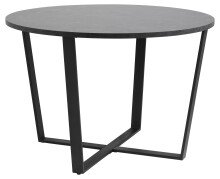 Esstisch >Amble< in schwarz, MDF, Stahl - 75x110cm...