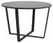 Esstisch >Amble< in schwarz, MDF, Stahl - 75x110cm (HxD)