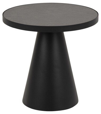 Couchtisch >Soli< in schwarz, Glas, Stahl - 45x45,7cm (HxD)