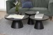Couchtisch >Soli< in schwarz, Glas, Stahl - 45x45,7cm (HxD)