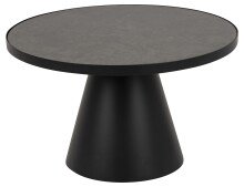 Couchtisch >Soli< in schwarz, Glas, Stahl -...