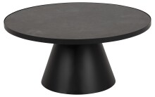 Couchtisch >Soli< in schwarz, Glas, Stahl -...