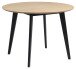 Esstisch >Roxby< in Eiche, schwarz, MDF, Rubberwood - 76x105cm (HxD)