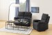 Relaxsessel >Sabia< in Grau, Stoff, Stahl - 80x101x90cm (BxHxT)
