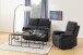 Relaxsessel >Sabia< in Grau, Stoff, Stahl - 80x101x90cm (BxHxT)