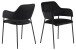 Armlehnstuhl >Lima< (2er-Set) in schwarz, Polyester, Stahl - 54x82x55cm (BxHxT)