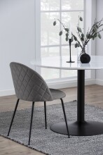 Esszimmerstuhl >Louise< (2er-Set) in Grau - 49,5x80,5x54 (BxHxT)