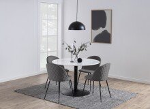 Esszimmerstuhl >Louise< (2er-Set) in Grau - 49,5x80,5x54 (BxHxT)