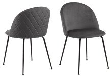 Esszimmerstuhl >Louise< (2er-Set) in Grau -...