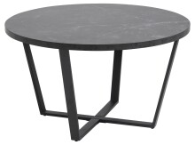 Couchtisch >Amble< in schwarz, MDF, Stahl - 44x77cm...