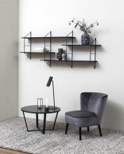 Couchtisch >Amble< in schwarz, MDF, Stahl - 44x77cm...