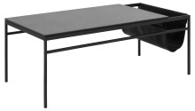Couchtisch >Atalaya< in schwarz, Glas, Stahl - 115x45x58cm (BxHxT)