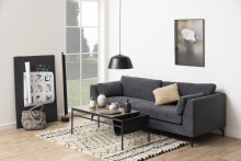 Couchtisch >Atalaya< in schwarz, Glas, Stahl - 115x45x58cm (BxHxT)