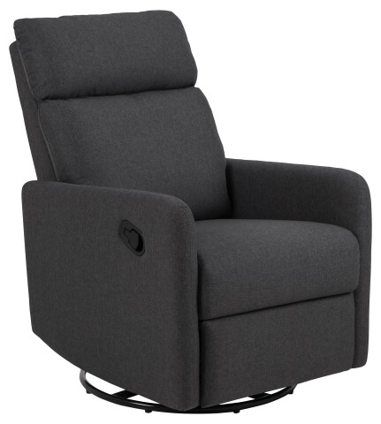 Drehsessel >Mikkeli< in Grau, Polyester, Stahl - 67x99x93,5cm (BxHxT)