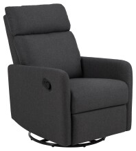 Drehsessel >Mikkeli< in Grau, Polyester, Stahl -...
