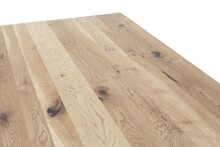 Baumkantentisch >GRAVINA< in naturfarben/ schwarz - 180x74x90 (BxHxT)