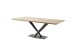 Baumkantentisch >GRAVINA< in naturfarben/ schwarz - 200x74x100 (BxHxT)