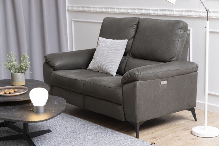 2-Sitzer >Rana< in Grau, Polyesterm, Stahl - 158x103x99cm (BxHxT)