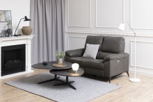 2-Sitzer >Rana< in Grau, Polyesterm, Stahl - 158x103x99cm (BxHxT)